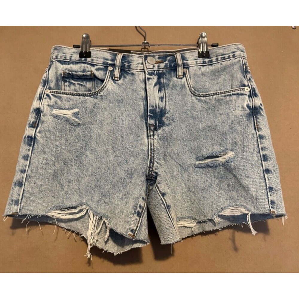 BlankNYC Cut Off Shorts Size 27 Raw Hem Denim Jean Shorts Distressed Light Wash